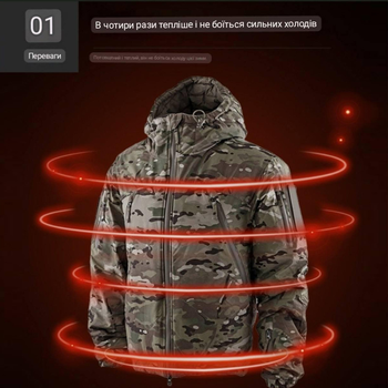 Мужская Зимняя Куртка с Капюшоном Call Dragon 2.0 мультикам размер 3XL