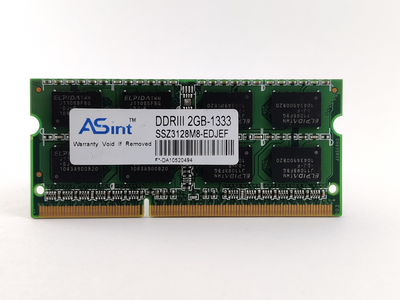 Оперативная память для ноутбука SODIMM ASint DDR3 2Gb 1333MHz PC3-10600S (SSZ3128M8-EDJEF) 12879 Б/У