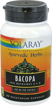 Натуральна харчова добавка Solaray Bacopa 100 мг 60 капсул (0076280596441)