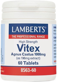 Натуральна харчова добавка Lamberts Vitex Agnus Castus 60 таблеток (5055148403072)