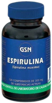 Натуральна харчова добавка GSN Espirulina 300 мг 120 капсул (8426609020133)