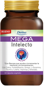 Натуральна харчова добавка Dietisa Mega Intelecto 60 капсул (8414200300082)