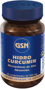 Натуральна харчова добавка GSN Hidrocurcumin 60 капсул (8426609020607)