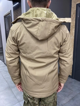 Куртка чоловіча зимова WOLFTRAP, Softshell, колір Бежевий, розмір L, зимова чоловіча куртка софтшелл