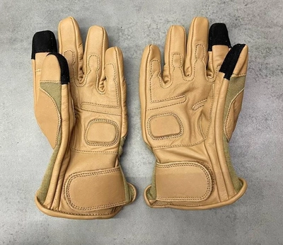 Перчатки тактические Defcon 5 с защитой от ожогов, Койот, размер M, Glove Nomex/Kevlar Folgore 2010