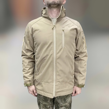Куртка тактична WOLFTRAP Softshell, колір Койот, розмір M, зимова чоловіча куртка софтшел для військових