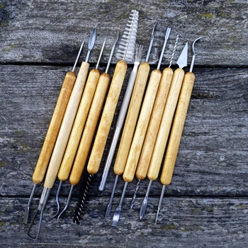 Набор инструментов для лепки и гончарства 11 предметов, набор стеков для глины и пластилина