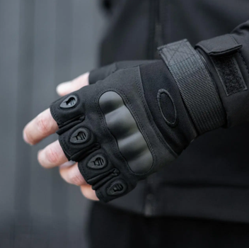Тактические перчатки без пальцев Combat XL черный