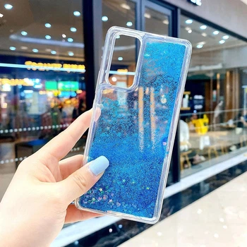 Чохол Glitter для Vivo Y31 / Vivo Y53s бампер рідкий блиск акваріум синій