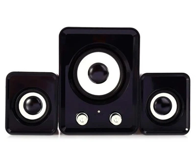 Колонки SPEAKER FT-202 для ноутбука и компьютера акустика 2.1 с сабвуфером Чёрные