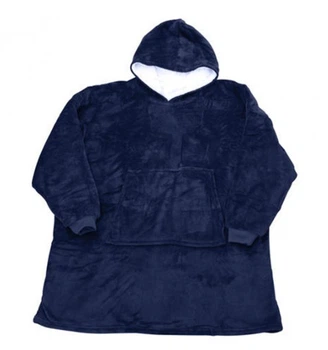 Плед толстовка Huggle Hoodie, темно-синий One Size