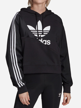 Bluza damska z kapturem krótka Adidas Originals Adicolor HC7050 36 Czarna (4065424620919)