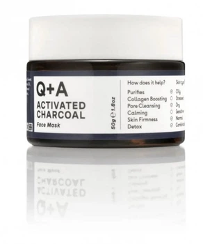 Маска Q+A Activated Charcoal Face Mask для обличчя "детокс" з активованим вугіллям 50 г