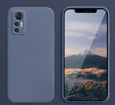 Силиконовый чехол Soft Touch для Xiaomi Mi 12 Lite Серо-синий