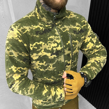 Мужская Флисовая Кофта Tora с карманами / Флиска на молнии пиксель размер M