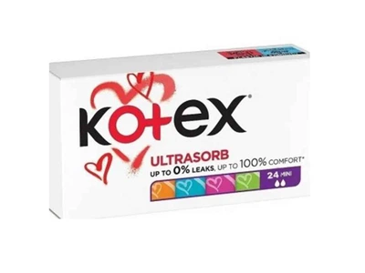Тампони KOTEX 24шт без аплікатора Гігієнічні Mini