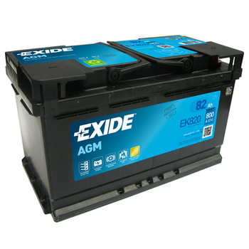 Аккумулятор автомобильный 82Ач 800А "+" справа EXIDE, EK820