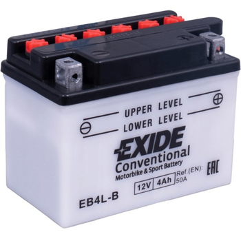 Мото аккумулятор Conventional 4Ач 50А "+" справа EXIDE, EB4L-B