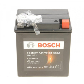 Мото аккумулятор FA 101 6Ач 85А "+" справа BOSCH, 0 986 FA1 010