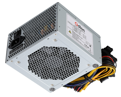 Блок живлення 500W, Qdion QD-500PNR 80+ 120mm, ATX 20+4 pin, CPU - 4+4 pin, GPU - 1x6+2 pin, SATA -