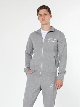 Толстовка на молнии мужская Colin`s CL1059647MGA S Серая (8683197339959)