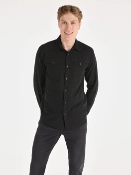 Рубашка хлопковая мужская Colin's CL1066406BLK S Black (8683197903211)