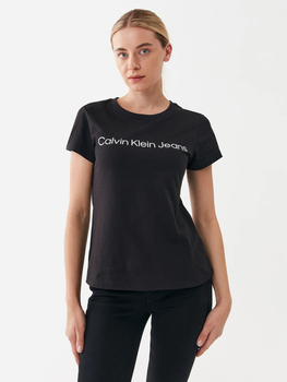 Koszulka damska basic Calvin Klein Jeans J20J220253-BEH L Czarna (8719856760243)