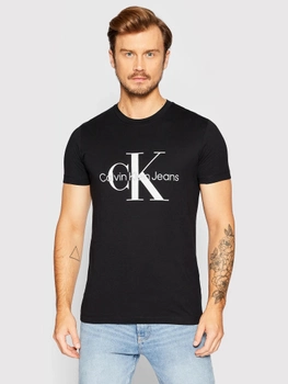 Koszulka męska bawełniana Calvin Klein Jeans J30J320935-BEH S Czarna (8719855868926)