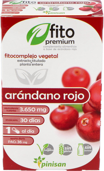 Дієтична добавка Pinisan Fitopremium Arandano Rojo 30 капсул (8435001002760)