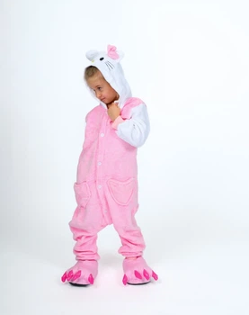 Піжама кігурумі Kigurumi Хеллоу Кітті Hello Kitty для дівчаток Рожевий на зріст 100-110 см (204341)