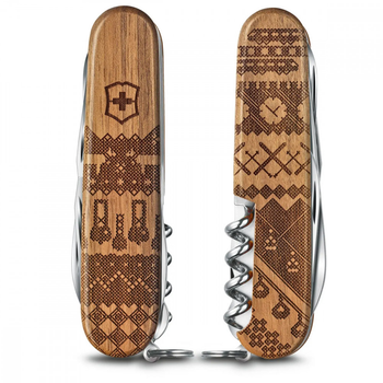 Швейцарський ніж Victorinox COMPANION Wood Swiss Spirit LE 2023 91мм/13 функцій, горіхові накладки