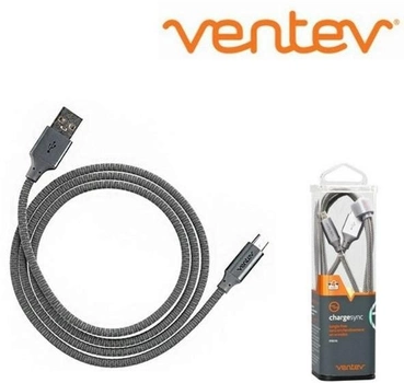 Кабель Ventev USB A-micro-USB 1.2 м Silver (729198793524)
