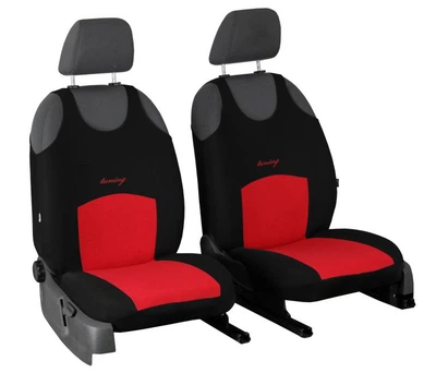 Майки чехлы на передние сиденья Opel Frontera 1998-2004 Pok-ter Tuning Classic с красной вставкой