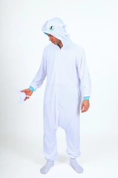 Кигуруми Пижама Слип для мальчиков и подростков Kigurumi Дракон Беззубик Дневная Фурия Белый 110-120 см. (1085/3)