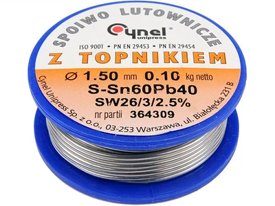 Припой Sn60Pb40 с Флюсом d=1.5 мм/(100 гр) CYNEL 76814