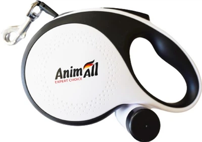 Рулетка-поводок AnimAll с диспенсером XL до 50 кг/8 метров MS7016-B (Х/12/Х) Белая (2000981277956)