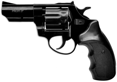 Револьвер Флобера PROFI 3" чорний (ч. пластик) + Обтиск патронів Флобера в подарунок