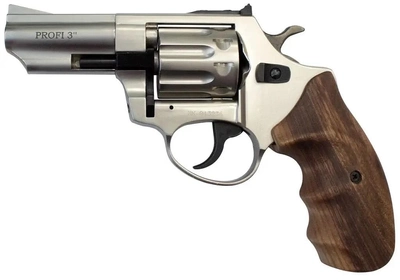 Револьвер Флобера PROFI 3" сатин (бук) + Обтиск патронів Флобера в подарунок