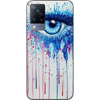 Силиконовый чехол SMTT для Vivo V21 с картинкой Глаз
