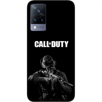 Силиконовый чехол SMTT для Vivo V21 с картинкой Call of Duty