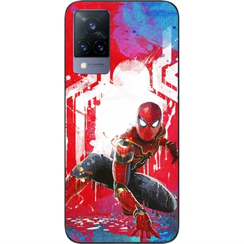 Силиконовый чехол SMTT для Vivo V21 с картинкой Spider-Man
