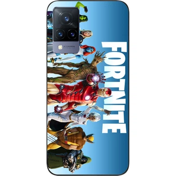 Силиконовый чехол SMTT для Vivo V21 с картинкой Fortnite Мстители