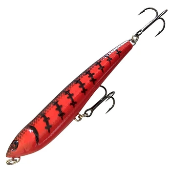 Воблер Nomura Wild Pencil 88мм 8гр. колір-762 (RED BLACK STRIPED)