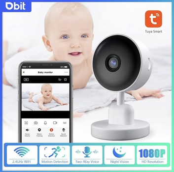 Беспроводная WiFi радионяня/видеоняня Tuya Smart камера видеонаблюдения с функцией двухстороннего аудио