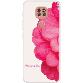 Силиконовый (TPU) чехол Deexe Life Style для Motorola Moto G9 Play / Moto E7 Plus - Beautiful Flower