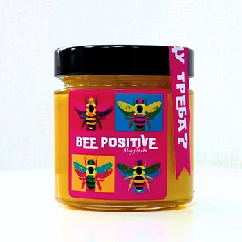 Мед Bee Positive с маточным молочком и трутневым гомогенатом 300 г (ТМ «Меду Треба»)