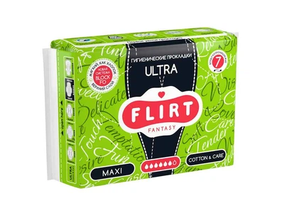 Прокладки гігієнічні FANTASY FLIRT ultra-cotton&care 6 крапель 7шт
