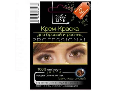 Фарба для брів і вій Art Line Темно-каштановий "Топаз"
