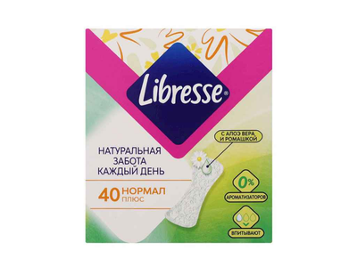 Прокладки щоденні LIBRESSE 40шт Dailies natural care