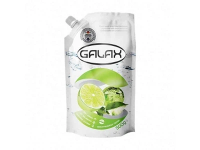 Мило рідке GALAX Антибактеріальне з екстрактом лайма, 500г Doypack